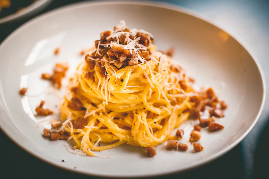 Spaghetti à la carbonara au guanciale